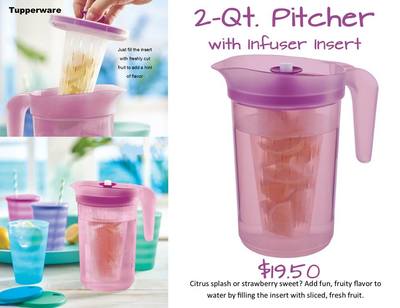 SALE NEW Tupperware 2qt Pitcher with Infuser